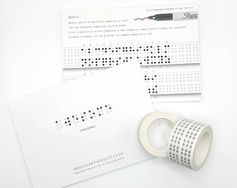 learn to write in braille | washi tape