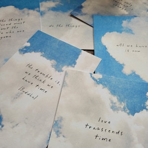 Cartes postales pour l'affirmation de la vie - chagrin, empathie et deuil | souvenir mori | lot de 6
