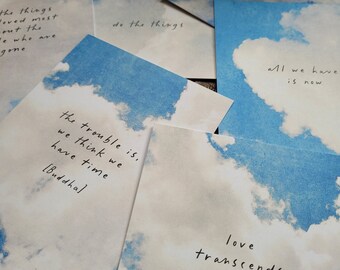 Life affirming postcards - grief, empathy and mourning | memento mori | set of 6