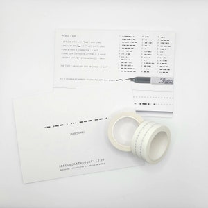 leren schrijven in morsecode | Washi tape