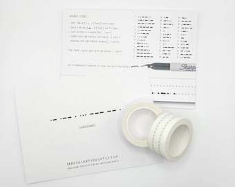 learn to write in morse code | washi tape