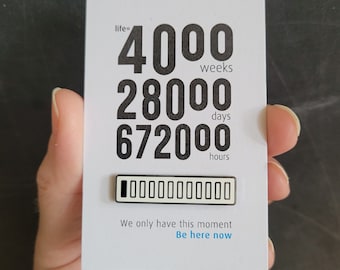 Life Pin | 4000 weeks | enamel pins