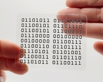 Keep fucking going in binary code [2024 edition] | transparent decal | laptop sticker | programmer humour