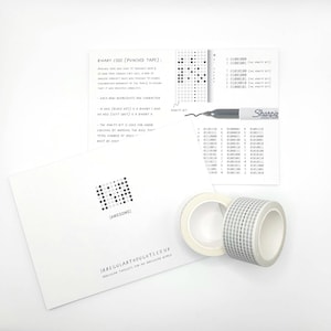 leren schrijven in binaire code | ponsband | Washi tape