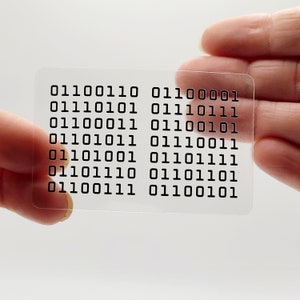 Fucking awesome in binary code [2024 edition] | transparent decal | laptop sticker | programmer humour