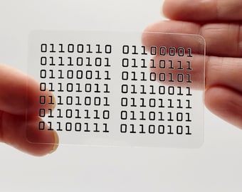 Fucking awesome in binary code [2024 edition] | transparent decal | laptop sticker | programmer humour