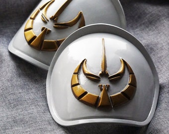 Temple Guard Shoulder. Jedi Temple Mask Armor. Jedi armor Weathered cosplay prop, Cosplay armor. Men's gift.Polyurethane resin