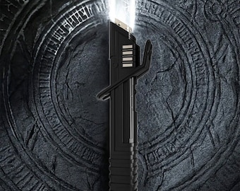 Dark Saber, The Mandalorian Lightsaber Hilt, inspired by The Mandalorian, Weathered cosplay prop, collections model, gift
