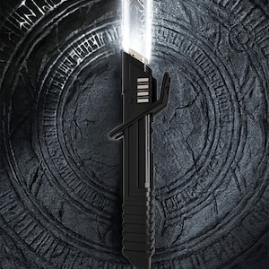 Dark Saber, The Mandalorian Lightsaber Hilt, inspired by The Mandalorian, Weathered cosplay prop, collections model, gift
