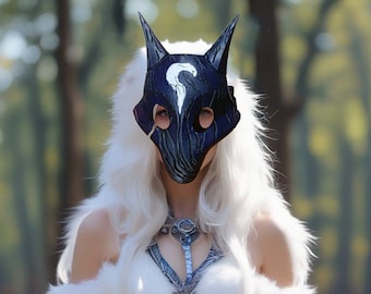 Soon Wolf\Lamb Mask. Halloween mask. inspired by LoL mask. Weathered cosplay prop, Cosplay mask. PLA filament