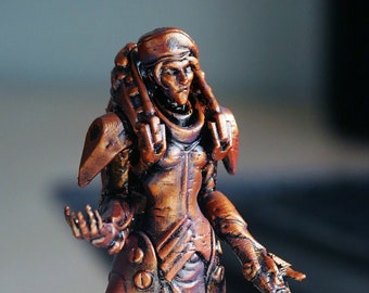 Bronze (silver) Moira, Sculpture, collections model with a stand. 3d Printed. Home design. Anniversary gift. Room decor.
