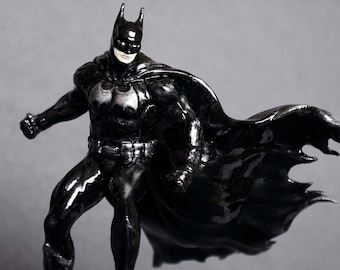 Black man, Arkham City, Black Bat Sculpture, collections model with a stand. 3d Printed. Home design. Anniversary gift.