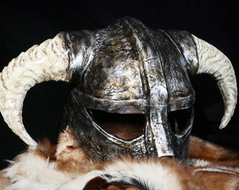 The Elder Scrolls Skyrim helmet. Cosplay helmet. Room decor. Skyrim Weathered cosplay prop, Dovakin collections model, 3d Printed, gift