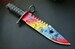 knife M9 Bayonet, Inspired by CS:GO Marble Fade knife, collections model with a stand, weapon. 3d Printed. Home disign. Men's gift. Cosplay. 