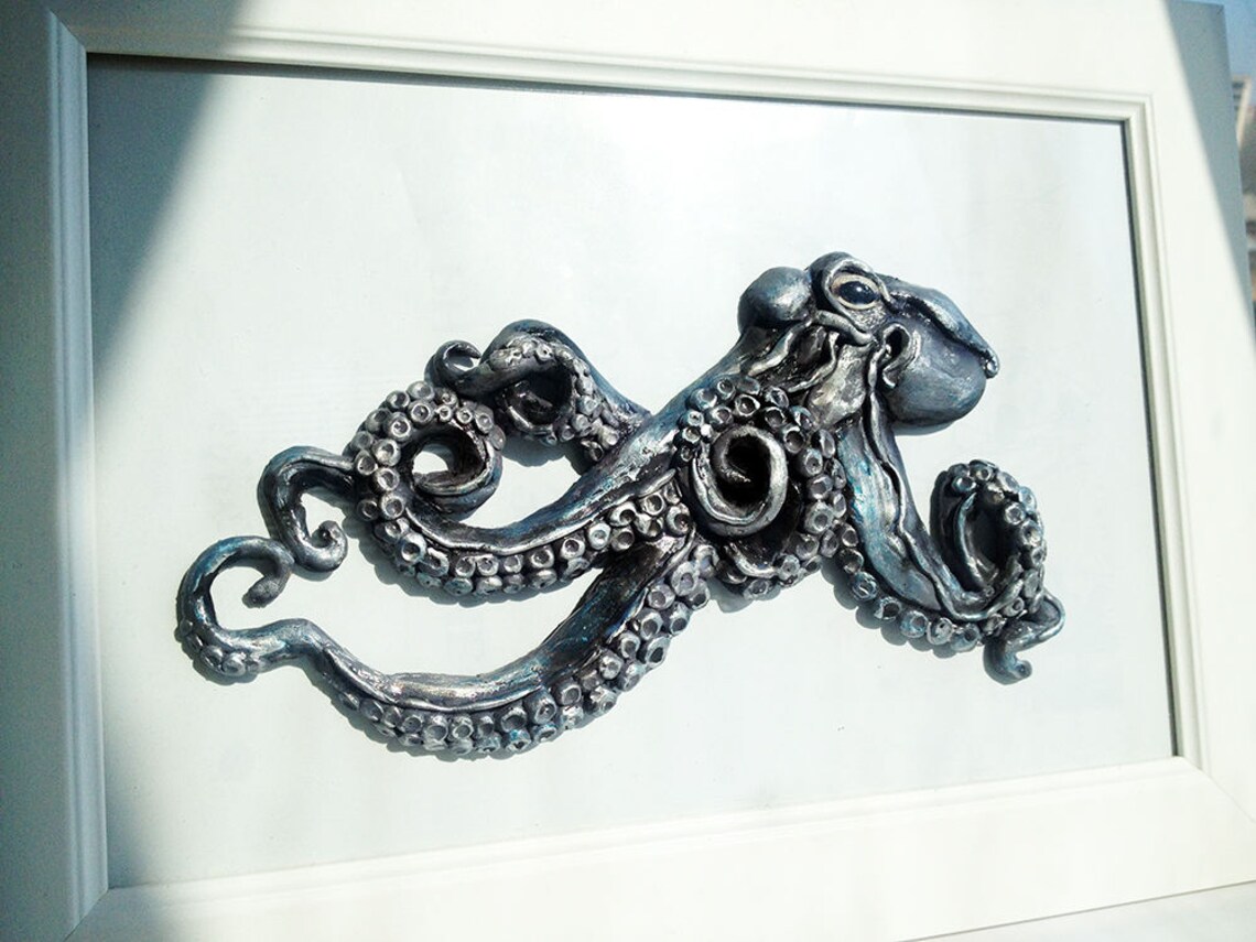 Silver Octopus. Nursery Decor. Children's Room Decor. Baby Etsy