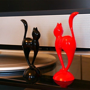 ORIGINAL Black and red cats. Sculpture. home decor. 3d printed, room decor. 3D animal set. gift. Art Decorations. minimalism image 6