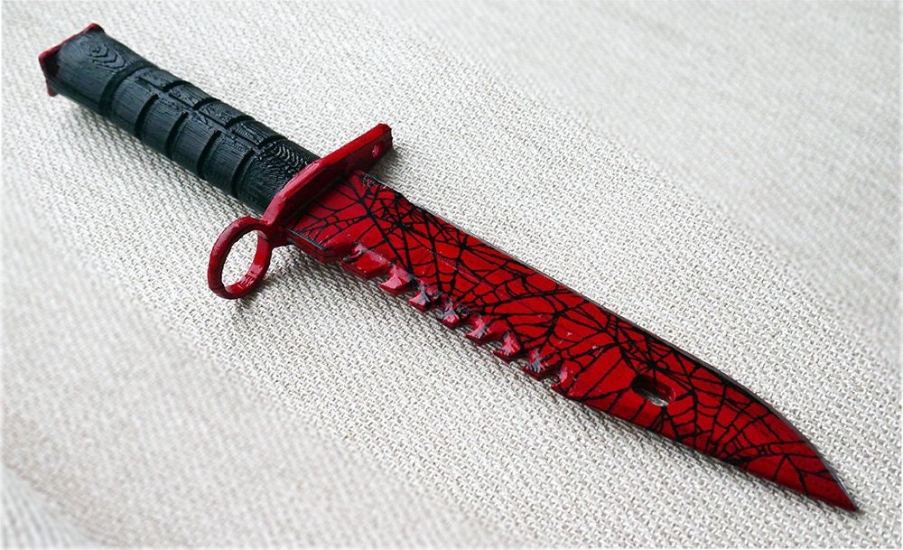 Red Knife M9 Bayonet, Inspired by CS M9 Crimson Web, Collections Model With  a Stand, Weapon. 3d Printed. Home Disign. Men's Gift. Cosplay. 