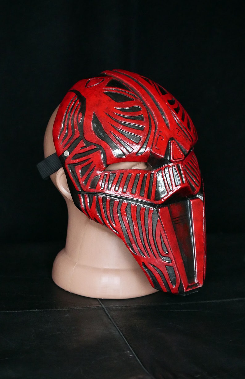 Kotor Sith Acolyte Red Mask Helmet, Sith Mask. Weathered Cosplay Prop ...
