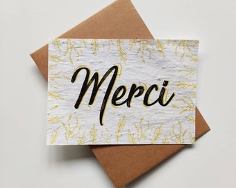 Card to plant, thank you, typography, graphic, plant