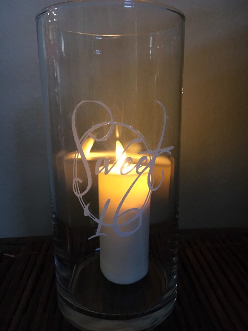 Personalized Sweet 16 candle with the beauty of real candle Etsy