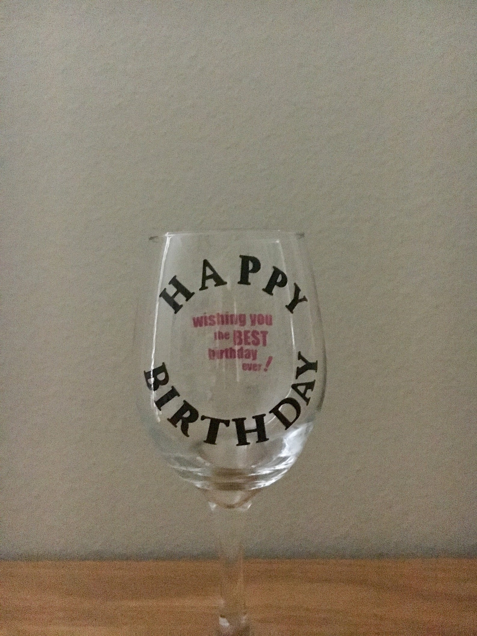 Wine Glassbirthdaybirthday Cardwine Loverbirthday Etsy