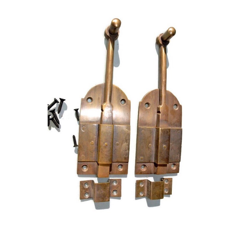2 Small 18 Cm Flush Mount Bolt French Old Aged Style Doors Etsy
