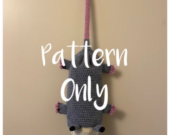 Opossum Taschenhalter Muster häkeln