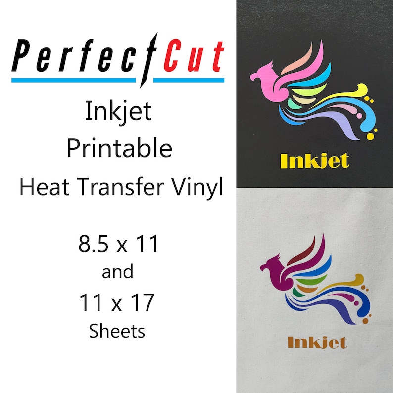 Inkjet Printable Heat Transfer Vinyl Inkjet Print and Cut Etsy
