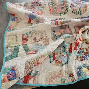 Quilt_Handmade_Hand quilted_New double-fold bias on all edges (30-256)