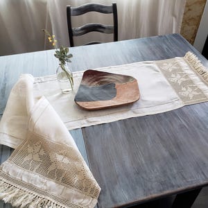 Vintage Table runner/tablecloth/table linen_68x17&quot;(#20-12)