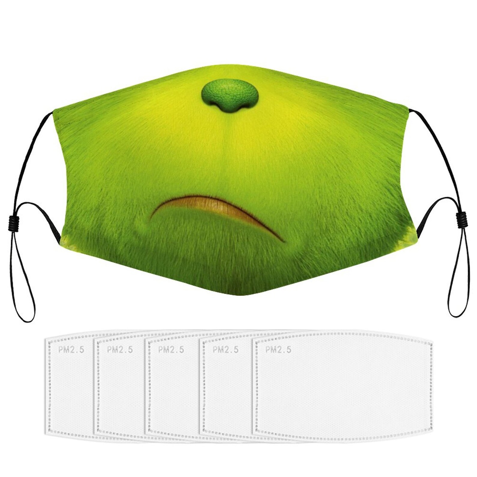Funny Grinch Face Mask Adults Grinch Mask with Filter Pocket Etsy