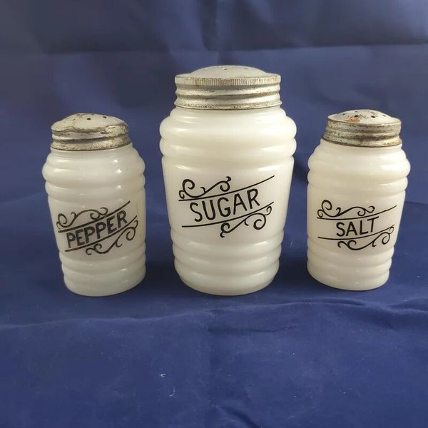 Hazel Atlas Milk Glass Shakers