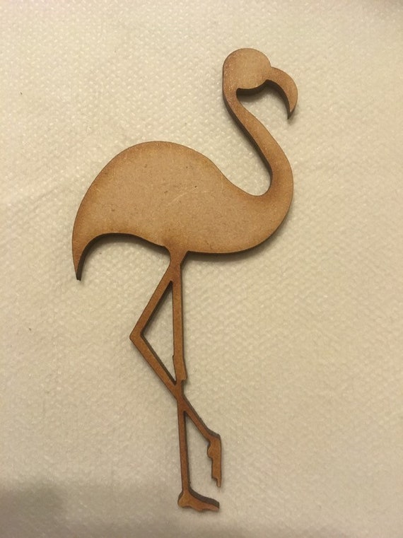 Wooden Flamingo Craft Shapes Decorations Blank 3mm mdf Thick Embellishment