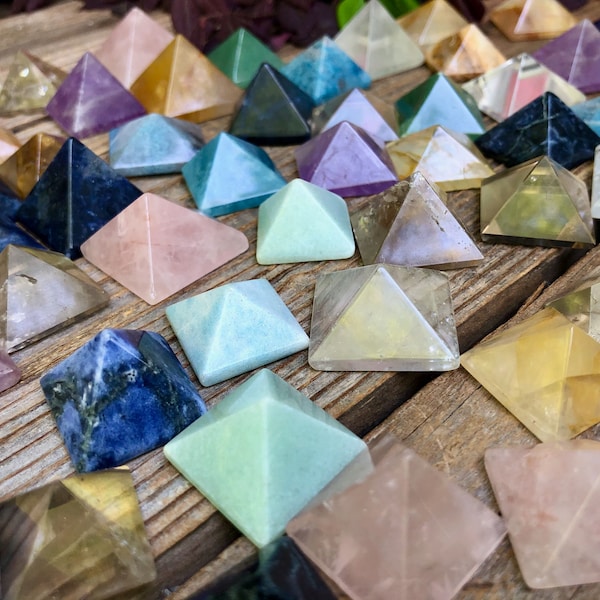 Mini Crystal Pyramid - assorted crystal varieties available