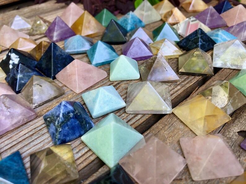 Mini Crystal Pyramid - Assorted Crystal Varieties Available - Etsy