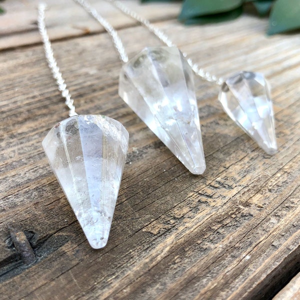 Clear Quartz Crystal Pendulum