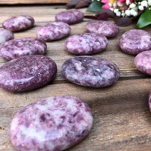 Lepidolite - Polished Palm and Pocket Stone