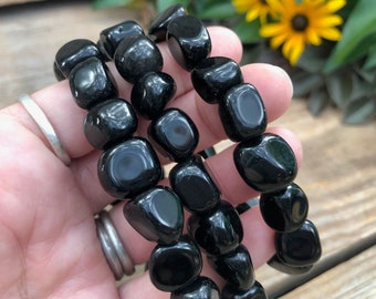 Obsidian Tumbled Gemstone Bracelet