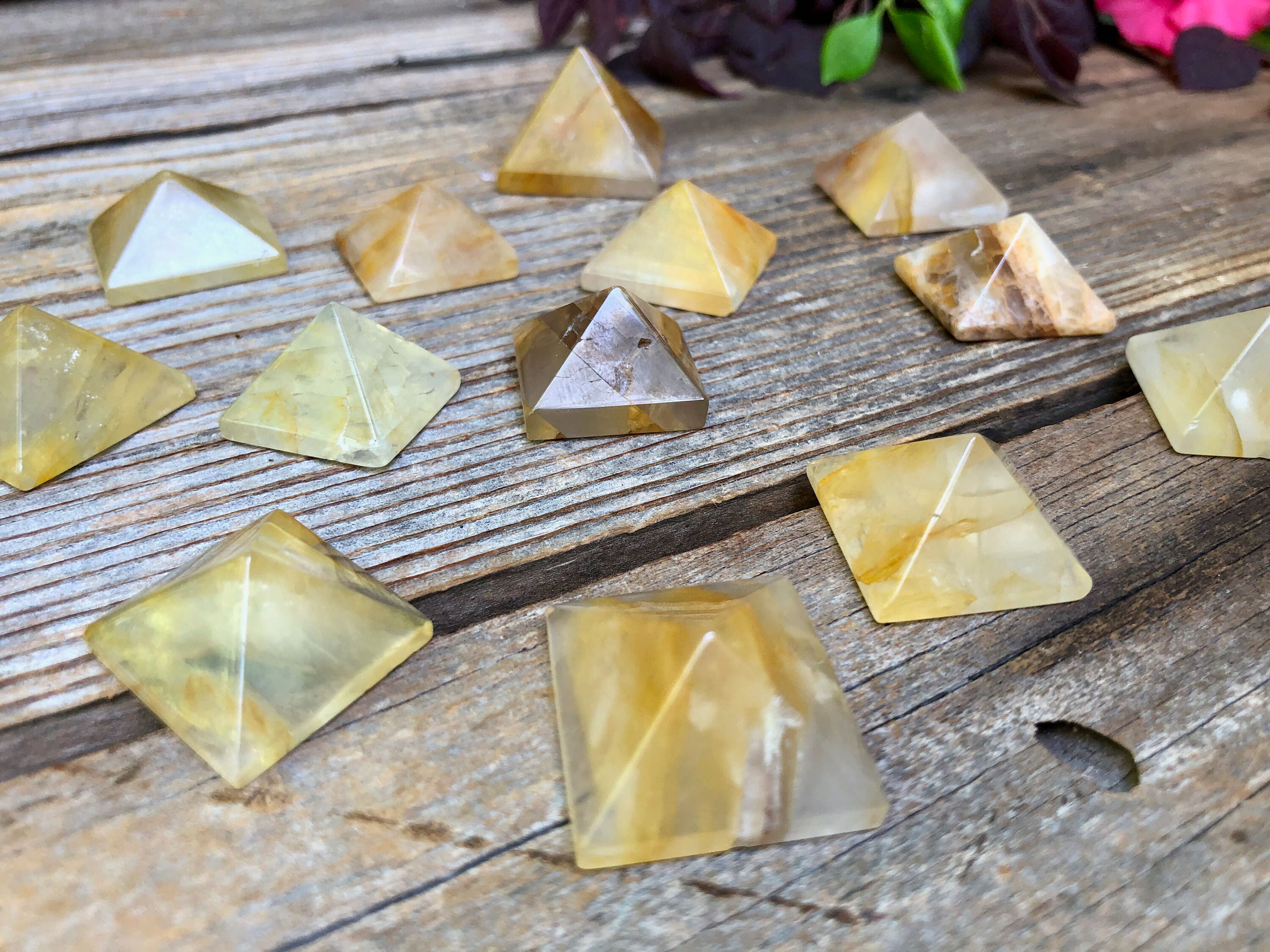 Mini Crystal Pyramid several gemstone varieties available Etsy