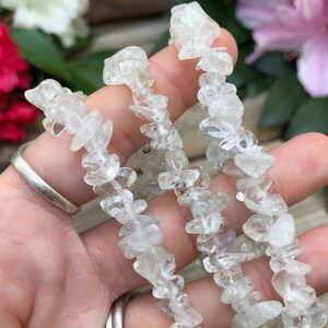 Clear Quartz Gemstone Chip Bracelet