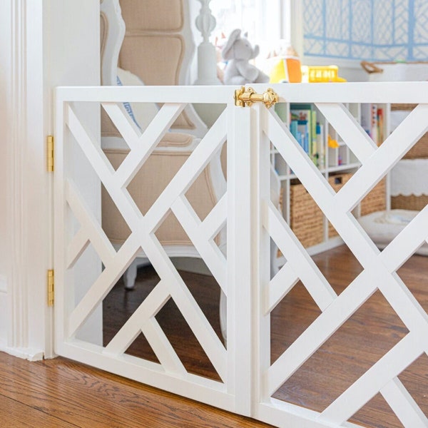 Baby Gate for Stairs | Wooden Gate | Dog Gate | Safety Gate | Pet Gate | Wood Gate | Custom Gate | Stylish | Modern | Geometric
