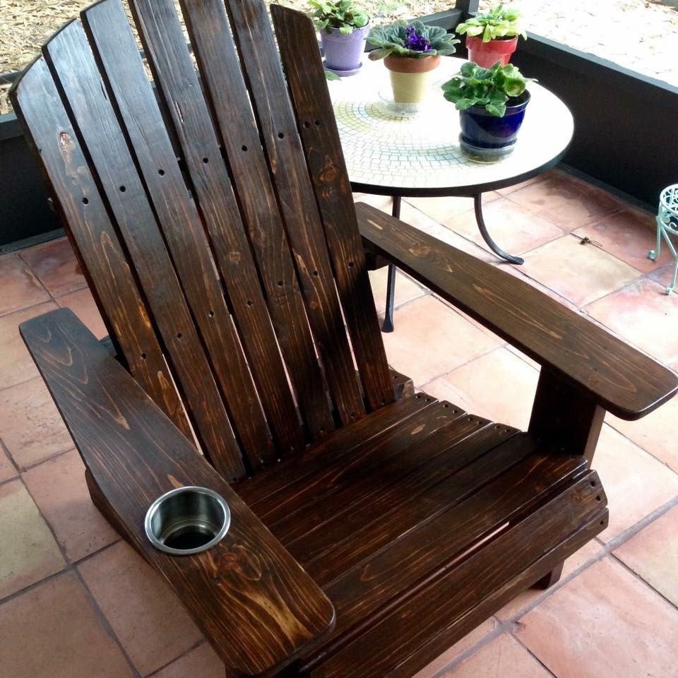 Adirondack Chair with Cup Holder | Etsy