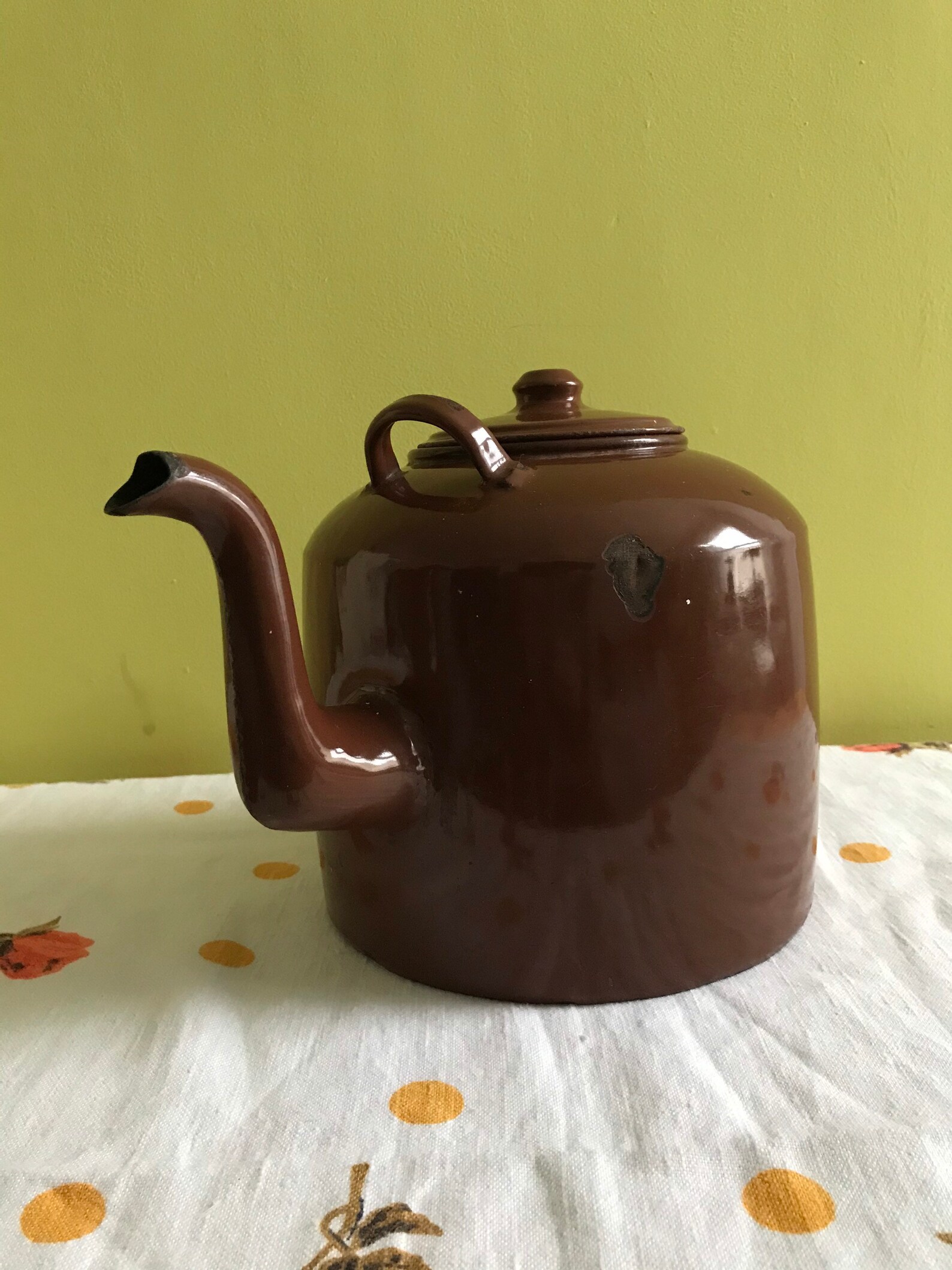 Vintage giant enamel tea pot Large catering size tea pot. Etsy