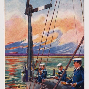 SIGNALIERUNG der FLOTTE, britische Seeleute, antike Postkarte, Gale & Polden, 1909 von Pearn Convalescent Home, Plymouth, Harry D Tyack