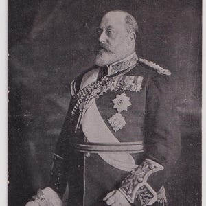 Antique British ROYALTY Real Photo Postcard, H M King EDWARD VII, c1910