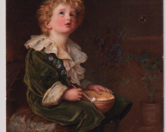 BUBBLES, Sir John Millais, PEARS Soap, Antique Artist Postcard, 1906