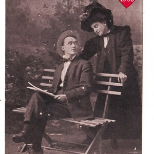 Antike Comic Postkarte LEAP YEAR 1908, L Grollman (B)