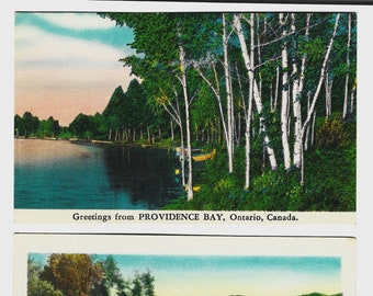 PROVIDENCE BAY, ONTARIO, Canada, Lot of 3, Vintage Postcards, c1950s