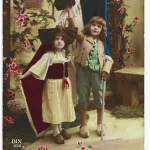 CHANSON D'ALSACE, Kinder, Flagge, antike patriotische französische Postkarte WW1