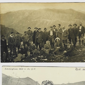 Alpinisme à RAX, Autriche et maisons des Habsbourg, 1913, photo de groupe, mode, vraies cartes postales anciennes